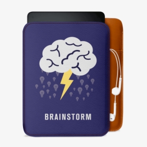 Dailyobjects Brainstorm Real Leather Sleeve Case Cover - Brainstorm Pun #2782849