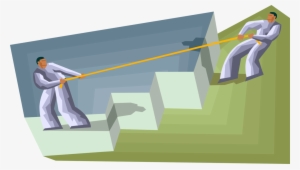 Vector Illustration Of Competitive Businessmen Compete - Conflict #2783466