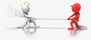 Angel Demon Tug Of War 800 Clr - Cartoon #2783546 Angel Demon Tug Of War 800 Clr - Cartoon #2783546