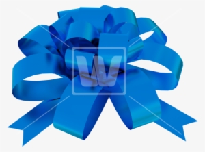 Blue Bow Ornament - Stock Illustration #2784783