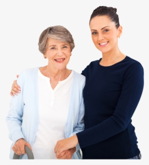 Old Woman With Her Caregiver - Elderly Care Png #2785406