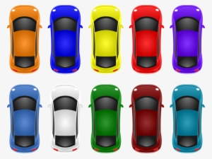Small Car Clipart 55 From Above - Parked Cars Clip Art #2786082