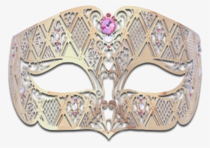 Gold Series Diamond Design Laser Cut Venetian Masquerade - Mask #2786192