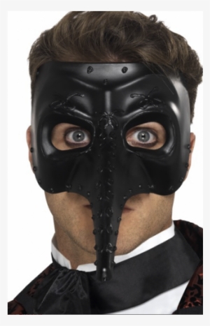 Venetian Gothic Capitano Mask - Black Gothic Capitano Mask #2786379