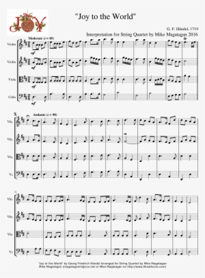 "joy To The World" Sheet Music Composed By G - Joy To The World Strings #2786935