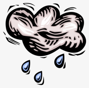 Vector Illustration Of Weather Forecast Rain Cloud - Illustration #2787431