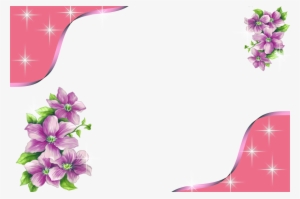 Свързано Изображение Flower Border Png, Flower Borders, - Pink Flower Borders Png #2789534