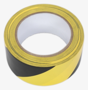 Hazard Warning Tape 50mm X 33mtr Black/yellow Sealey - Circle #2789727