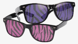 Neon Zebra Print Glasses - Neon Zebra Print Lens Glasses, Sold By Case Pack Of #2789802