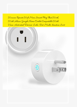 Woocon Remote Wifi Mini Smart Plug That Work With Alexa #2789826