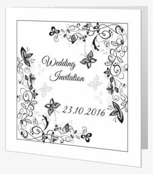 Flower Black And White Wedding Day Invite 140 X 140 - Candylicious #2790314 Flower Black And White Wedding Day Invite 140 X 140 - Candylicious #2790314