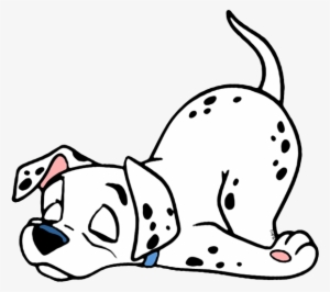 Dalmatian Clipart Dalmatian Puppy - Sleeping Dog Clipart Black And White #2790561