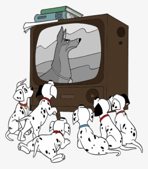 Dalmatian Clipart Disney Character - Watching Tv Disney Cartoon #2791014