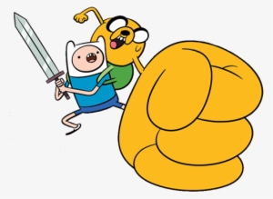 Gunther Finn And Jake Png Download - Adventure Time Finn Holding Sword #2793291