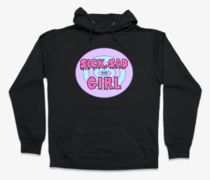 Sick Sad Girl - Read Books And Be Happy Hoodie: Funny Hoodie From Lookhuman. #2793465