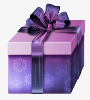 Purple Gift Box With Stars Png Clipart - Purple Gift Box Png #2793647