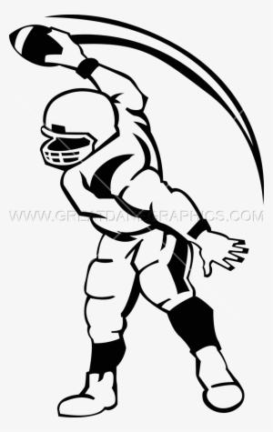 Football Player Touchdown - Black And White Clip Art Football Players #2793921