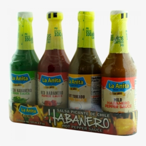 4 Habanero Hot Sauce Pack, 120ml Each Bottle #2796079