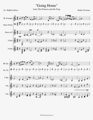 "going Home" Sheet Music Composed By Randy Newman 1 - Axel F Tenor Sax #2797006