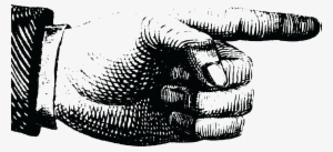 , , - Vintage Pointing Hand Png #2798286