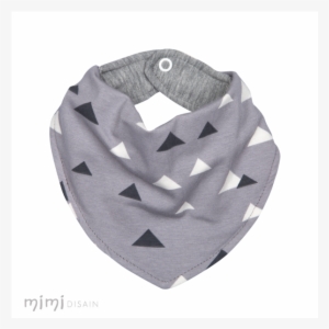 Mimi Baby Bib Grey Tringle - Origami Paper #2799347