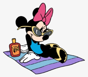 Beach Clipart Mickey Mouse - Minnie Mouse Beach #280131