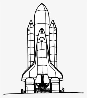 Ufo Clipart Space Shuttle - Space Shuttle Black And White #280332