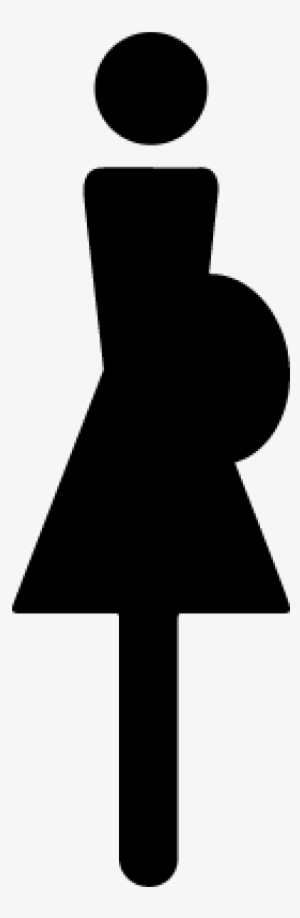 Pregnant Woman Silhouette Vector - Icono De Mujer Embarazada #280377