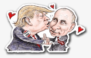 Trump Putin Love Affair - Trump Putin Political Cartoon #280379