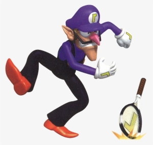 1mib, 1280x1280, Waluigi ) - Waluigi Mario Tennis N64 #280660