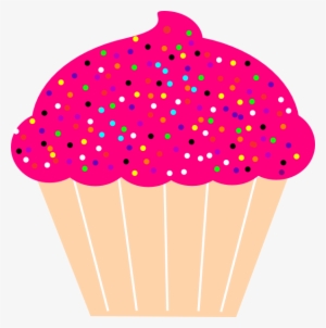 Small - Cupcake With Sprinkles Clipart #280792