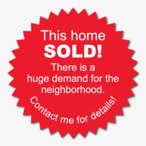 This Home Sold, 2 Inch Burst Labels - Vehicle #280812