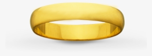 There Are Also Different Shapes In Bands Some Are Wide - Men's Wedding Band 14k Yellow Gold 4mm #282545