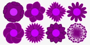 Flower Shapes Svg Clip Arts 600 X 303 Px #283574
