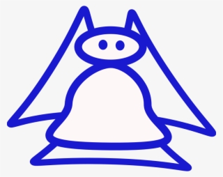 Blue, Outline, Symbol, Cartoon, Angel, Wings #283669