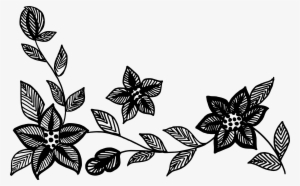 Free Download - Flowers Png Black And White #283840