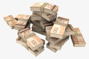 Three - Canadian Money Stacks Png #284203