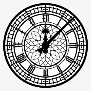 Drawn Clock Clock Face - Big Ben Clock Drawing #284225