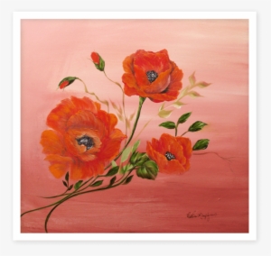 Kathleen Murphy Art Red Orange Poppy Flowers #284564