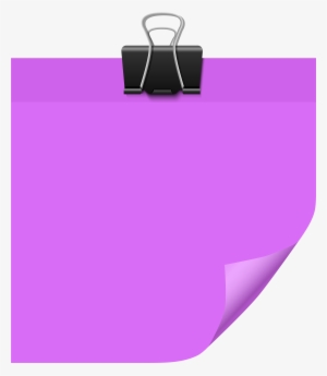 Sticky Note Purple Png Clip Art - Sticky Note Pink Png #285229