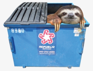 Dumpster Sloth - 1 Yard Dumpster Republic Services #285453