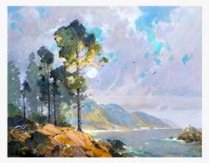 Pebble Beach Pines 36"x29" - Painting #285637