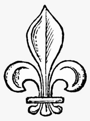 Vintage Digital Stamps** Clipart - Hand Drawn Fleur De Lis #286640