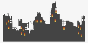 City On Fire - City Pixel Art Png #286749