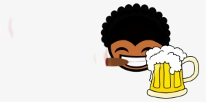 Black Power Man Beer And Cigar Svg Clip Arts 600 X #286786