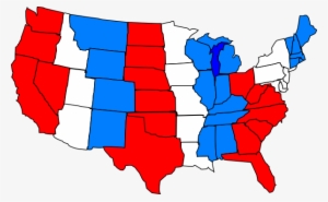 Original Png Clip Art File Red White Blue Usa Map Svg #287240