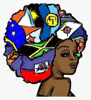Jamacian Flag Afro Woman Color - Instagram #287801