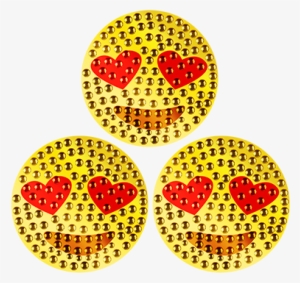 Heart Eye Emoji Rhinestone Sticker #287963