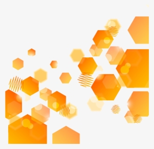 Art Orange Hexagon Translucent - พื้น หลัง โทน สี ส้ม #288055