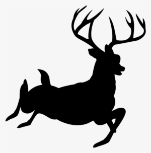 Buck Clipart Forest Deer - Whitetail Deer Silhouette Png #289378